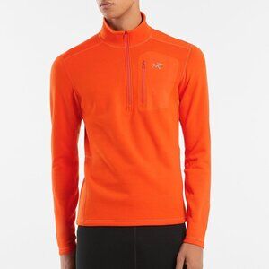 Arc'teryx Rho Heavyweight Men's Zip Neck Fleece Base Layer, Phenom Orange - M